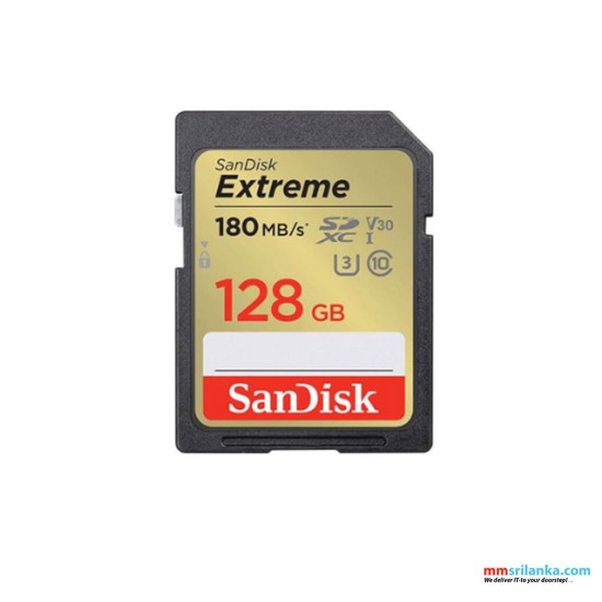 SanDisk Extreme 128GB 180MBS SDXC Memory Card (1Y)